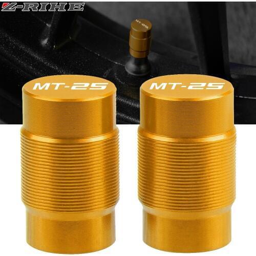 For YAMAHA MT-25 MT 25 MT25 2016 Motorcycle CNC Aluminum Accessorie Wheel Tire Valve Stem Caps CNC Airtight Covers MT-25 LOGO