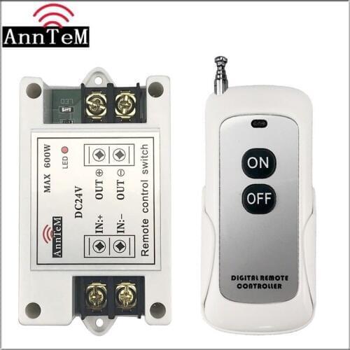 Anntem Wireless Remote Control Switch 433mhz rf Transmitter and Receiver kit dc 16v to 24v Battery Power on Off Relay Controller