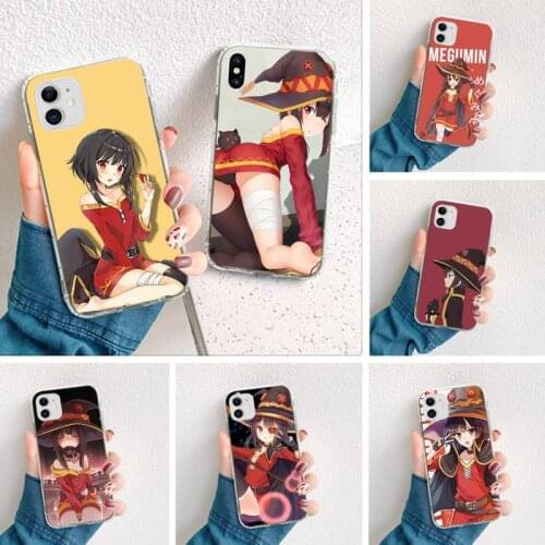 Konosuba Megumin Soft Rubber Phone Cover for iPhone 11 pro XS MAX 8 7 6 6S Plus X 5S SE 2020 XR cover