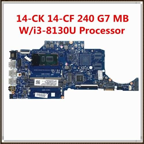 For Hp 14-CK 14-CF 240 G7 Laptop Motherboard L23231-601 L23231-001 With i3-8130U DDR4 6050A2977601-MB 100% Tested Fast Ship