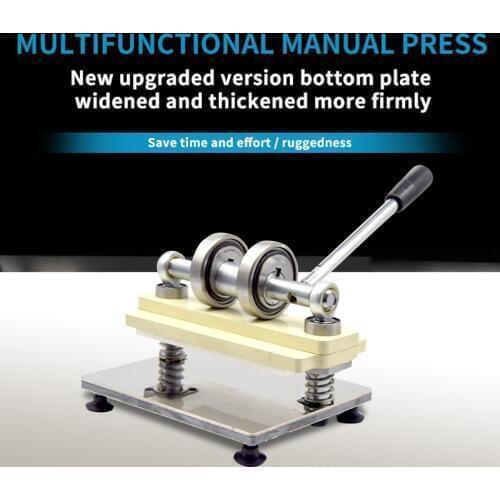 SMVAUON Double Wheel Hand Leather Cutting Machine Photo Paper PVC Sheet Mold Cutter DIY Leather Die Cut Machine Die Cutter