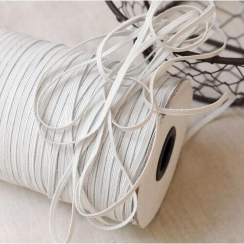 10 Meters Width 0.3cm White Elastic Lace Trim Ribbon Craft DIY Clothing Garment Dress For Children Underwear Legging Accessories