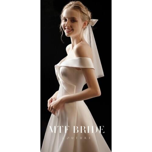 Elegant Bride Backless White Wedding Dress Sexy Off-Shoulder A-Line Princess Gowns Vestidos De Festa вечернее платье