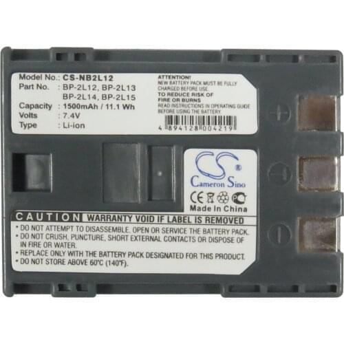 Cameron Sino 1500mAh Battery BP-2L12 for Canon DC310, DC320, DC330, FV500, FVM100, FVM20, FVM200, FVM30, MD100,MD110,MD111,MD120