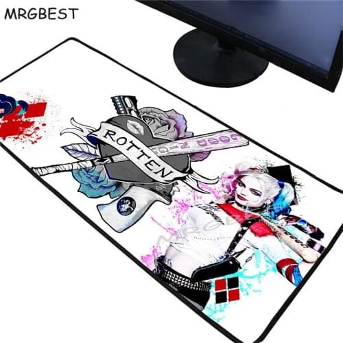 MRGBEST Joker Blue Hair Girl Anime Mouse Pad Large Rubber Non-slip Computer Lockedge Gamer XXL Pc Keyboard Desk Mat for Csgo Xxl