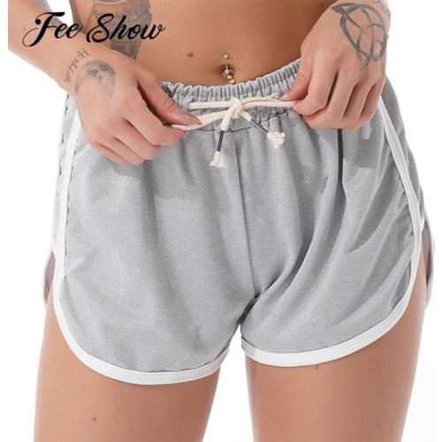 Summer Jogging Running Sports Yoga Shorts Women New Pure Color Gym Workout Fitness Skinny Shorts Casual Elastic Waist Beachwear