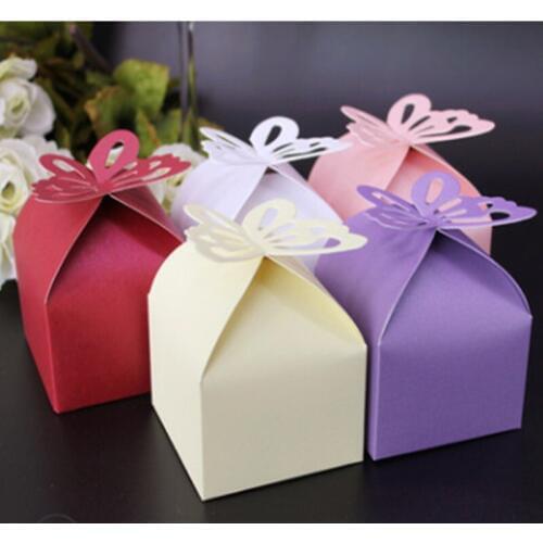 FeiLuan store 20pcs Wedding Candy Box Decoration Paper Favors Gifts Boxes Party Wedding Butterfly Candy Box For Baby Shower 2019