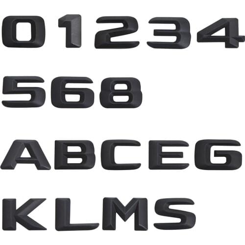 Matt Black Trunk Letters Emblem Emblems Badges for Mercedes Benz AMG W176 W204 W204 W221 W222 W212 W213 X117 X218 X253 W166 X156