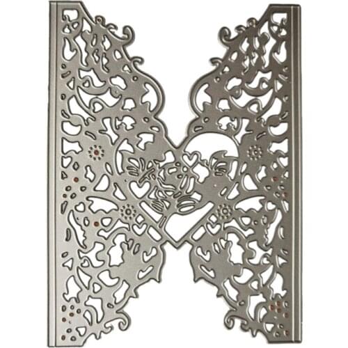 Heart Lace Metal Cutting Dies Stencil Scrapbooking DIY Album Stamp Paper Card Embossing Decor Craft 85DA