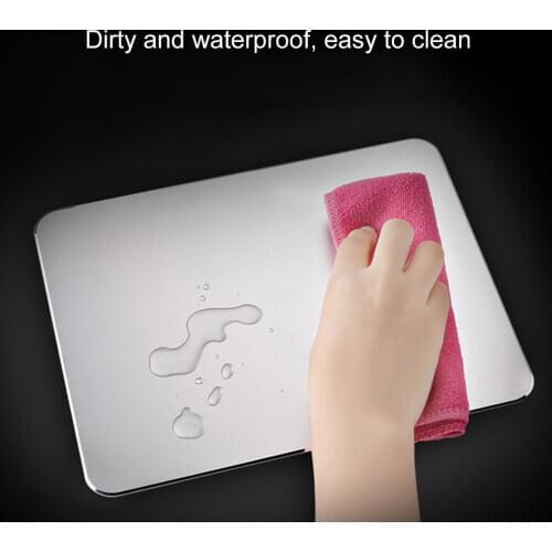 Aluminum mouse pad Waterproof Metal Resin Mat large/Medium/Small xxl size Winter summer dual-use for Office Luxury gift