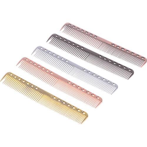 Men Women Aluminum Metal Cutting Comb Hair Hairdressing & Barbers Salon Combs