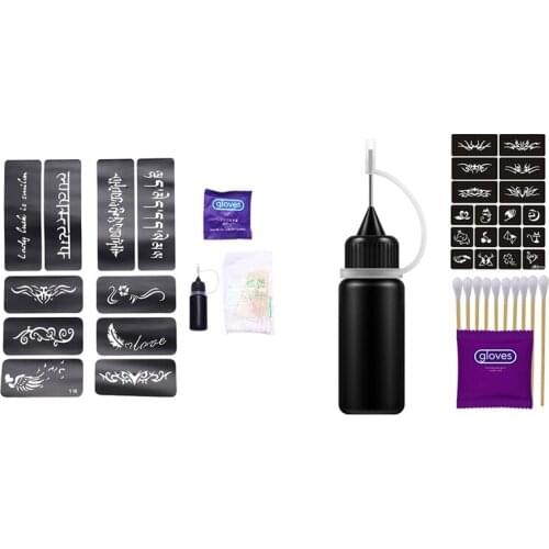 2Set Temporary Tattoo Ink Natural Long Lasting Organic Jagua Fruit Gel/Ink No Chemicals No Alcohol 10Ml, Y18 & Y23