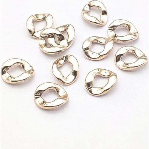 New arrival! 20x17mm 100pcs/lot Acrylic UV Plating Irregular Ring-shape Beads for Jewelry DIY (Design as shown)