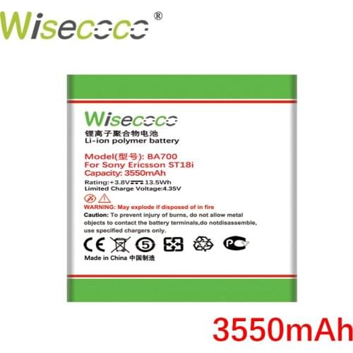 Wisecoco BA700 3550mAh NEW BATTERY For SONY XPERIA RAY ST18i MT11i MT15i MK16i, Xperia Neo MT15i Pro MK16i Phone