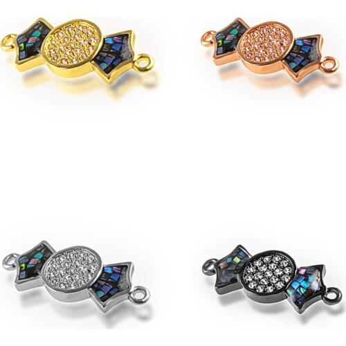 Wholesale DIY Versatile Accessories Candy-like Earrings Bracelet BOW Connectors Making Luxury Jewelry Accessories