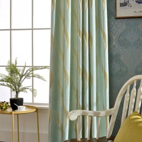 Simple and Modern Light Jacquard Curtains Bedroom Curtains Living Room Luxury