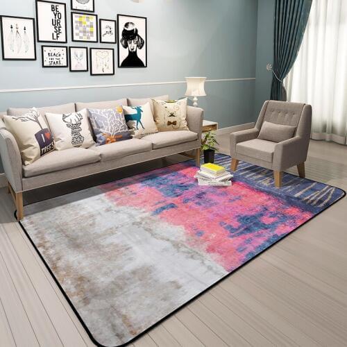 Rectangle Abstract oil painting Creative Big Area Carpets Living Room Bedroom Rug Bedside Coffee Table Carpet Soft floor Mats