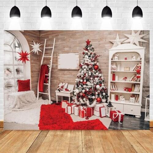 Yeele Christmas Backdrop Photography Winter Carpet Brick Wall Interior Background Baby Photographic Photo Studio Photophone