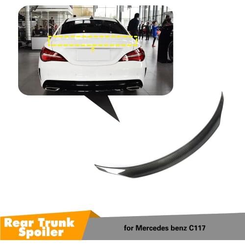 For Mercedes CLA W117 Carbon Spoiler CLA Class C117 Carbon Fiber Rear Spoiler Rear Trunk Wing 2013-UP