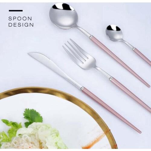 4pcs/12pcs Cutlery Set Stainless Steel Utensils For Kitchen Fork Spoons Knife Sets Teaspoons Tableware Dinnerware Sets Wholesale