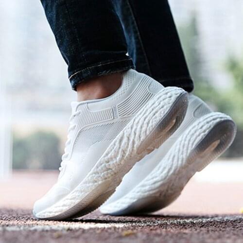 ONEMIXRunning Shoes For Men Ivory White Chunky Sneakers Marathon Trainers Footwear Breathable Mesh Women Walking Tennis Shoes
