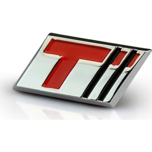 10x 3D Metal Chrome T Emblem Sticker For XT GT T Turbo HRV Regal Encore Car Styling Accessories