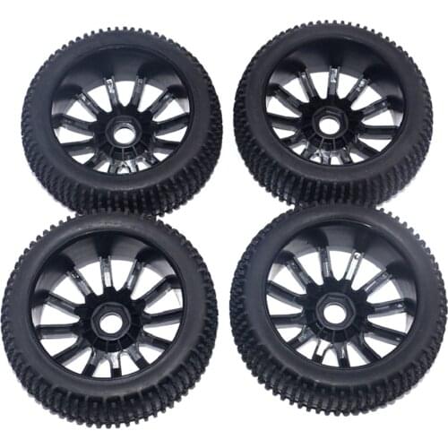 4 Pieces RC Buggy Wheels and Tyres 1/8 Scale Off-road Car for HSP HPI Redcat