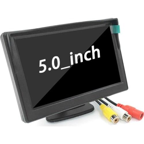 5 inch LCD Screen Monitor Suction Cup Car Rearview Reverse Parking Camera J60F
