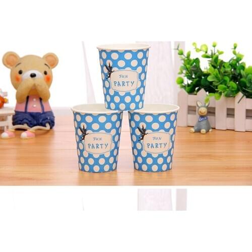 Free shipping 100pcs/lot childrens birthday party Disposable tableware cartoon paper cups