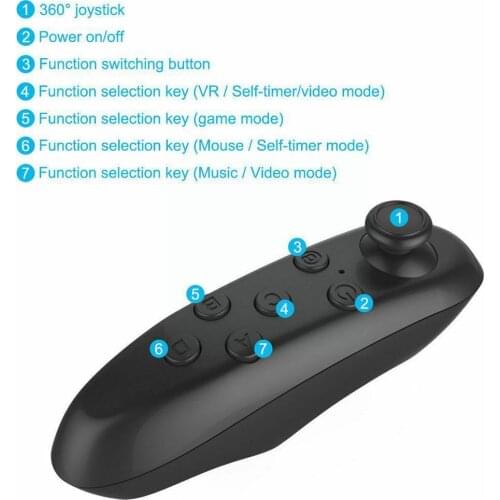 Bluetooth Gamepad Wireless Game Handle Mini 3D VR Controller Pad For IOS/Android Smartphone Gamepad Remote Joystick I8K6