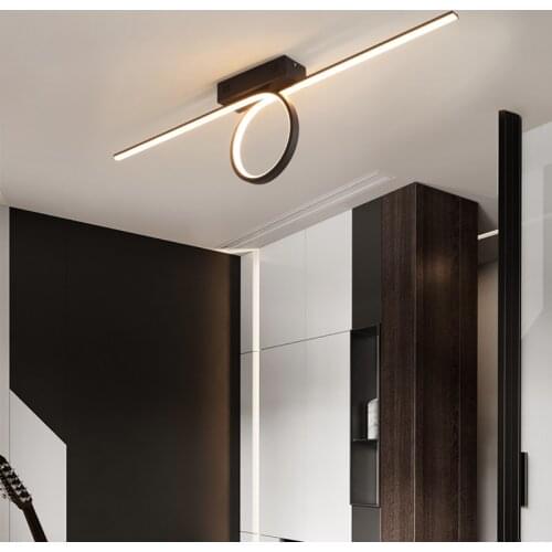 Black Modern Led Ceiling Chandeliers For Bedroom study kitchen Led Chandeliers Hall Aisle Indoor Lighting Fixtures Ac110V-220V