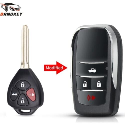 Dandkey 10pcs Car Key Shell For Toyota Camry 2007 2008 2009 2010 Modified Avalon Corolla Matrix RAV4 Venza Yaris Flip Fob Case