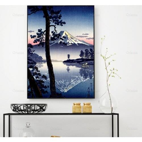 Fuji From Tago Bay Tsuchiya Koitsu, Japanese Woodblock print, Japan Poster, Ukiyoe Art - Gift Idea - Wall Art Poster Print