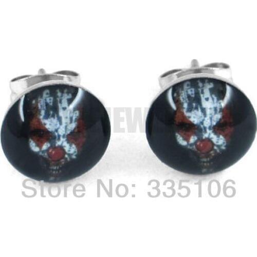 Bloody Ghost Skull Earrings Stainless steel Jewelry Fashion Motor Biker Men Stud Earrings SJE370071A