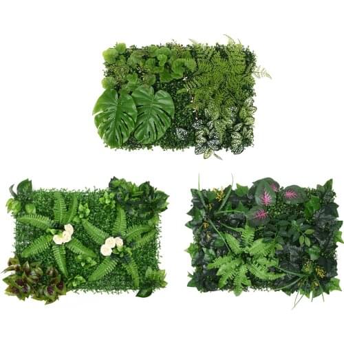 40x60cm Leaf Hedge Board Artificial Plant Panels Privacy Hedge Screen Wall Grass Mat Green Plant Wall Panels Wall Decor