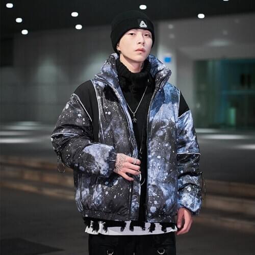 New Style Men Cotton-Padded Clothes Trend Leisure Fluffy Warmthickened Trendy Casuqiu Dong Outfital Cotton-Padded Jacket