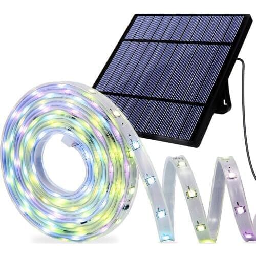 Solar Strip Lights 4.5M Flexible 8 Lighting Modes Waterproof Solar Garland Lamp for Patio Garden Home Wedding Fairy Lights