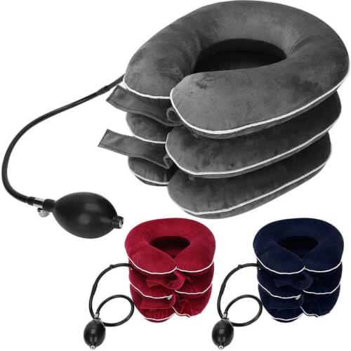 Neck Stretcher Inflatable Air Neck Traction Apparatus Device Soft Neck Cervical Collar Pillow Pain Relief Tractor Brace Supports