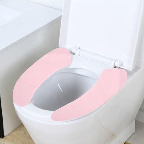 Toilet Sticker Paste Type Home Waterproof Can Be Washed Repeatedly Bathroom Toilet Seat Self-Adhesive Cushion Household Products