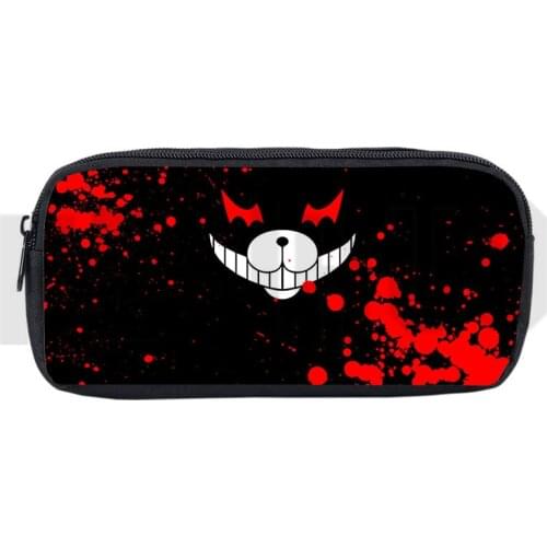 Danganronpa Monokuma Pencil Case Kids 3D Print Cartoon Storage Anime Cosmetic Bag Zipper Make Up Box School Supplies Stationery