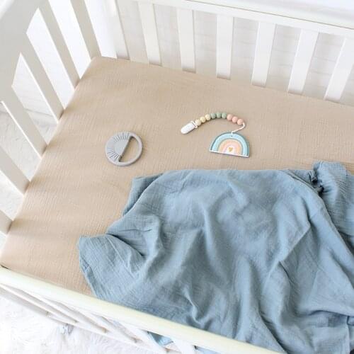 130*70*25cm Baby Fitted Crib Sheets Cotton Newborn Bed Sheets Solid Baby Bed Mattress Covers for Infant Bedding Boys Girls