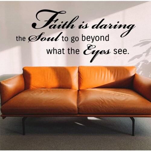 Diy faith is daring Wall Decal Art Vinyl Stickers Decor Living Room Bedroom Removable Background Wall Art Decal