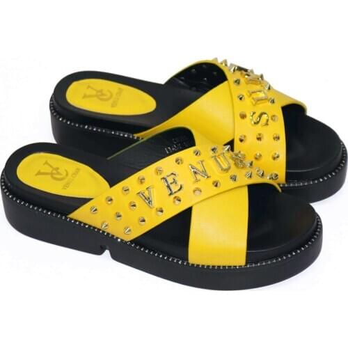 NEW Summer Woman Shoes Slippers Basic PU Mature Sewing Square heel Slip-On Outside Square Toe Slides Size 41 42