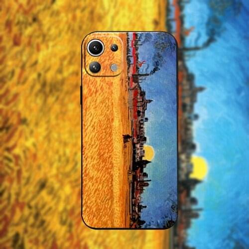 Back Coque Funda Xiaomi Mi 11 Lite Ultra 8 9 mi11 11ultra 11lite Case 3d Art Colorful Wheat field Silicon Smartphone Cases Cover