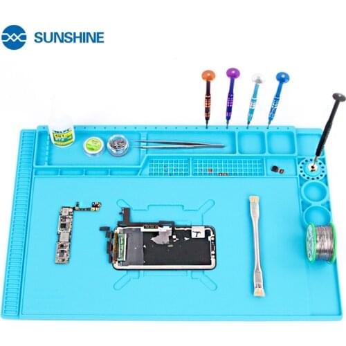 SUNSHINE SS 3D Heat Insulation Silicone Soldering Pad Magnetic High Temperature Heat-resistant Insulator Platform Repair Station