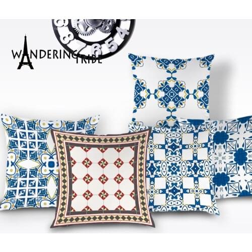 Vintage Geometric Pillow Case Boho Stripe Decorative Cushion Cover Scandinavian Cushions Covers Home Decor Sofa Pillows Cases
