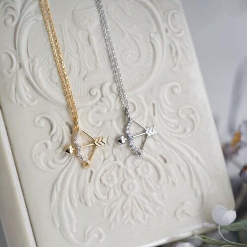 925 Sterling Silver Pendant Necklace For Womens Statement Set Luxury Choker Bow Exquisite Fashion Chain Accessories Jewelry