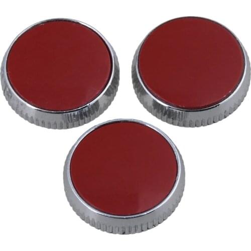 3x shining Chrome Plated Repair Parts Trumpet Finger Key Button Cap