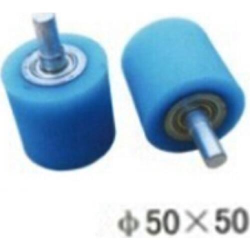 4PCS/LOT M10-50x50mm Woodworking Wrapping Machine Silicon Rubber Wheels Pulley Flat Belt Bearing Wheel