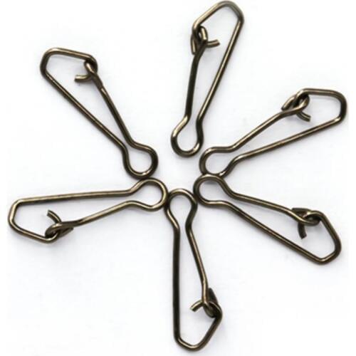 50pcs QL Hooked Swivels Snap Stainless Steel Sea Fishing Tackle Hook Lure Connector Fishing Swivel Snap Pin Fishhooks Pesca 8